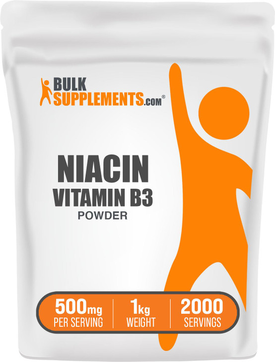 BulkSupplements.com Niacin Powder - Vitamin B3 Supplement, Niacin Flush