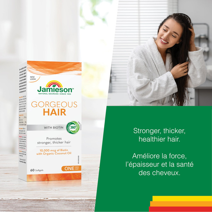 Jamieson Laboratories Gorgeous Hair, 60 softgels