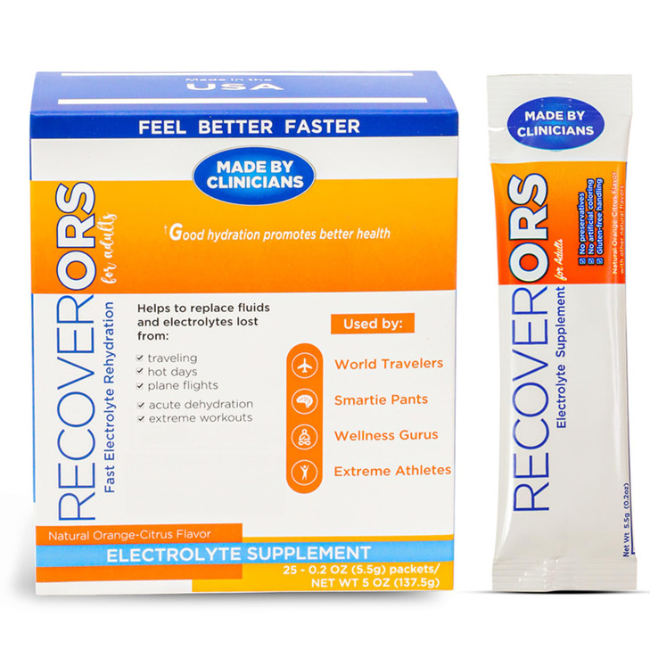 RecoverORS 8 in 1 Electrolyte Powder & Vitamin C Defense Hydration, Dual Keto