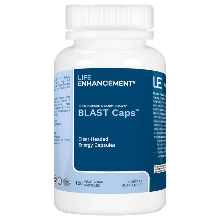 Life Enhancement Blast Caps, 60 Capsules - Energy and Focus Supplement