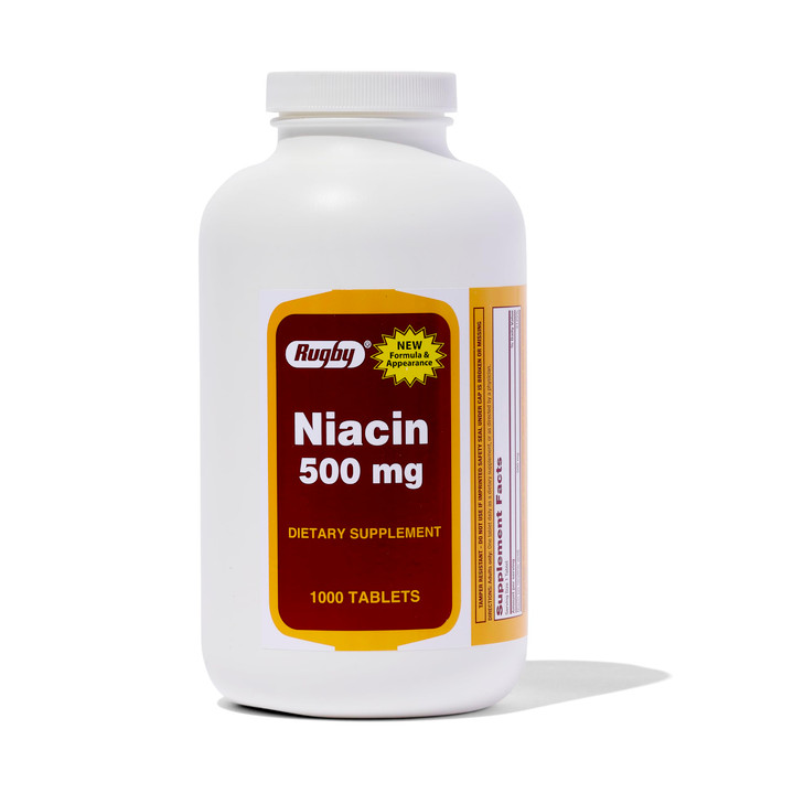 Rugby Niacin 500mg - Vitamin B3 Supplement for Men and Women