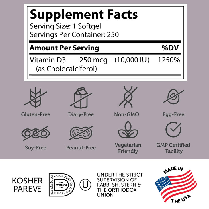 Zahler - Advanced Vitamin D3 10,000 IU Softgels