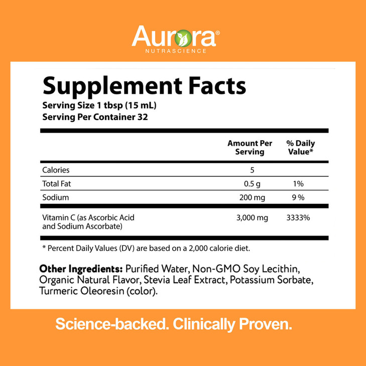 Vida Lifescience Aurora Nutrascience Mega-Pack Liposomal Vitamin C, Immune