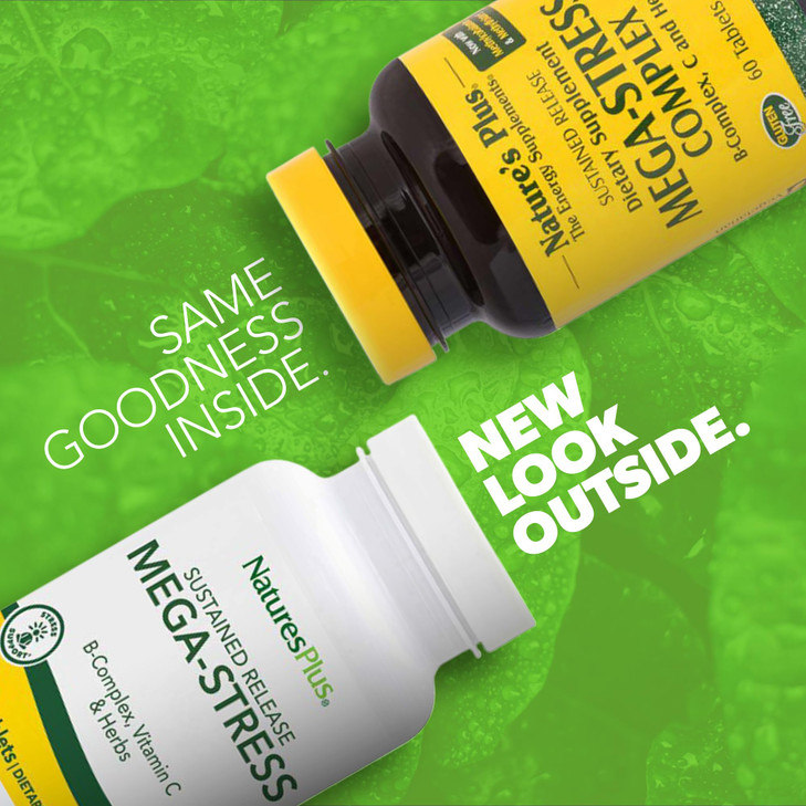 NaturesPlus Mega-Stress Complex - 60 Sustained Release Tablets