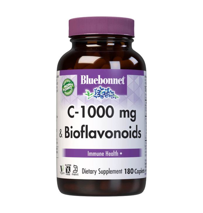 Bluebonnet Nutrition C-1000 mg Plus Bioflavonoids Caplets, Vitamin C 1000 mg