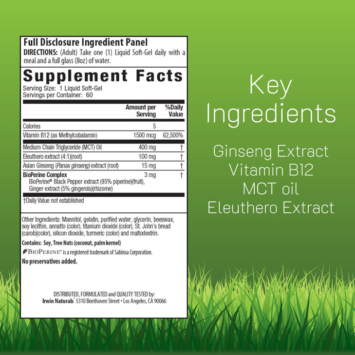 Irwin Naturals One-Per-Day Mega B-12 1,500mcg High Potency Methylcobalamin