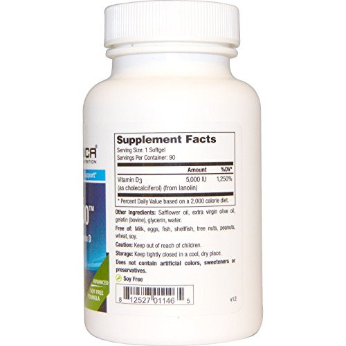 D3 5000 Iu Soy Free 90 Softgels