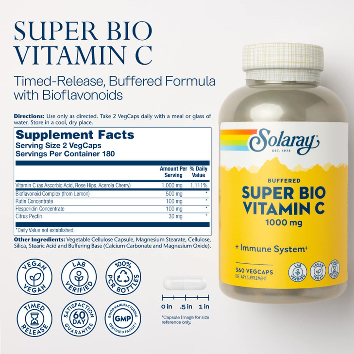 SOLARAY Super Bio Buffered Vitamin C 1000mg