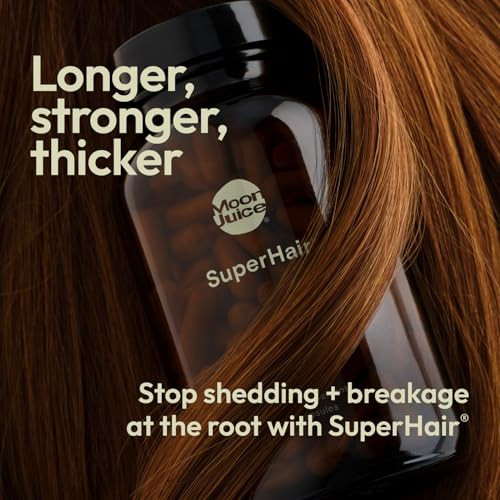 Moon Juice SuperHair Hair Growth Vitamins for Women & Men with Biotin & Saw