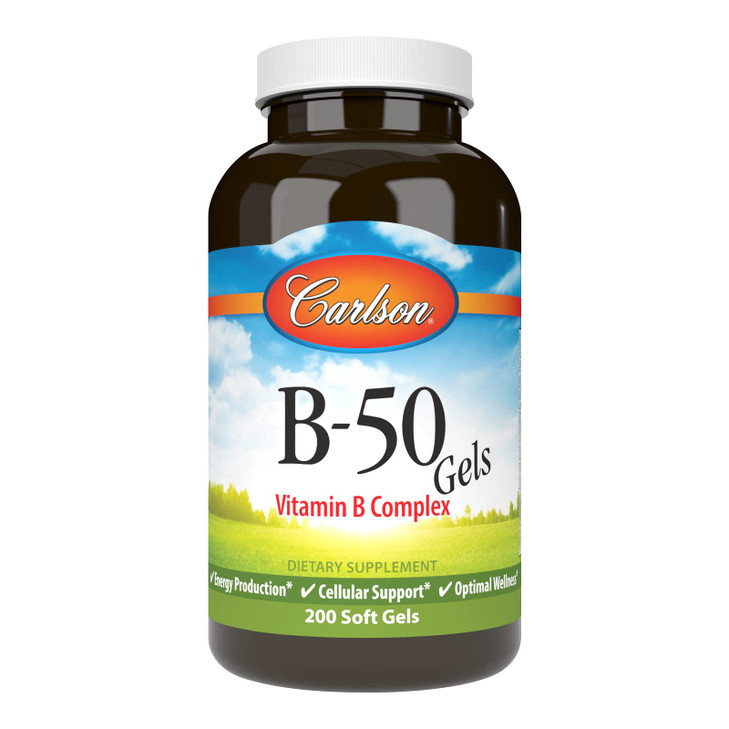 Carlson - B-50 Gels, Vitamin B Complex, Energy