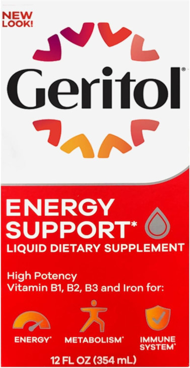 Geritol Liquid Supplement, B-Vitamins & Iron 12 Fluid Ounce (Pack of 4)