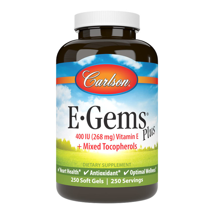 Carlson - E-Gems Plus, Natural Vitamin E 400