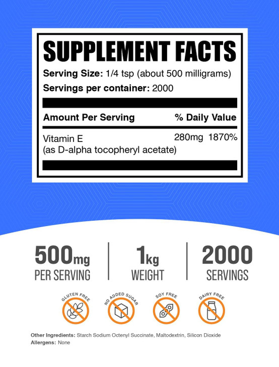 BulkSupplements.com Vitamin E 400 IU Powder