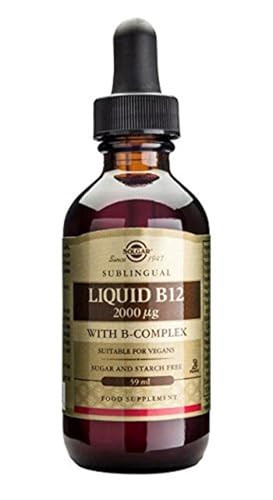 Solgar Sublingual Liquid B-12 2000 mcg with B-Complex, Supports Production
