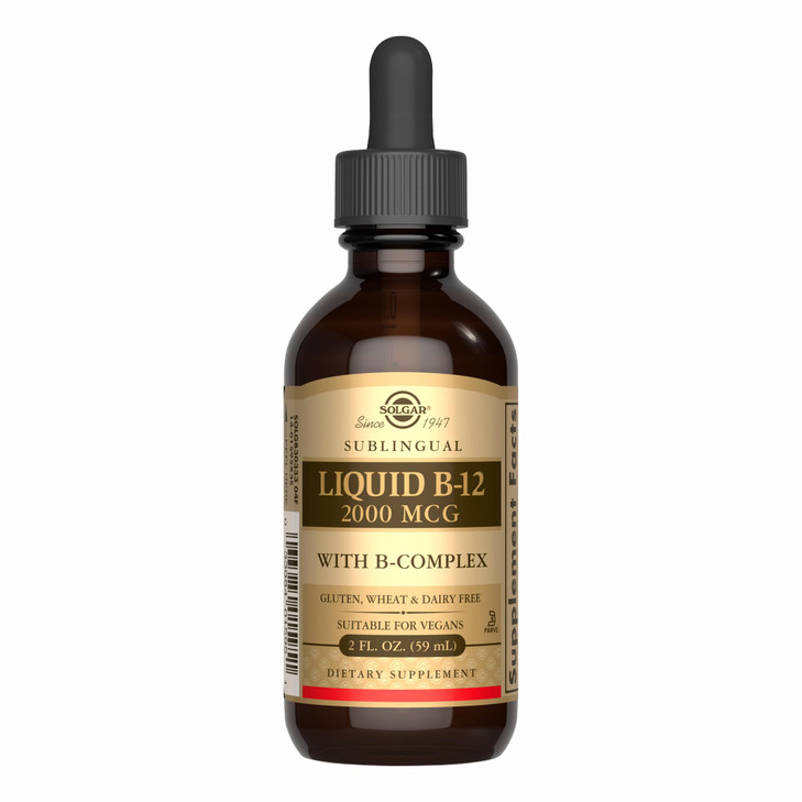 Solgar, Sublingual Liquid B-12 2000Mcg with B-Complex, 2 Fl Oz