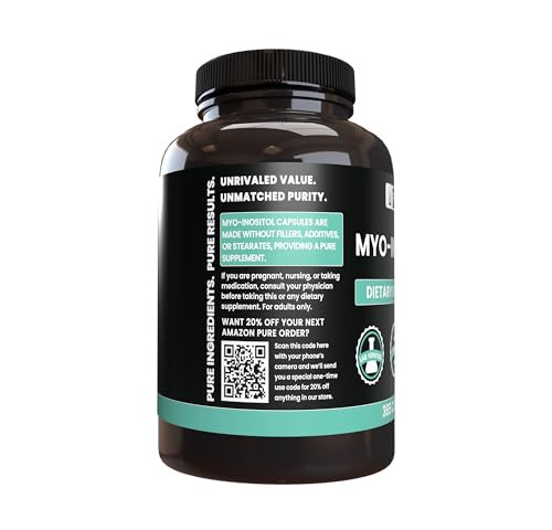 Pure Original Ingredients Myo-Inositol (365 Capsules) No Magnesium Or Rice