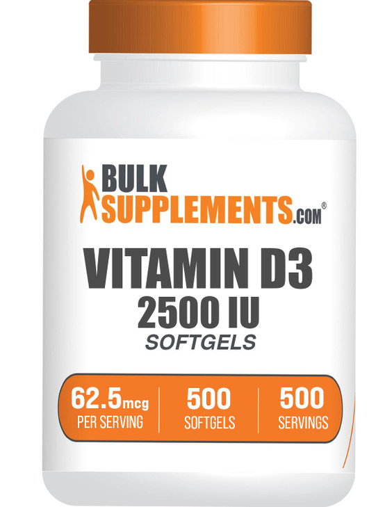 BulkSupplements.com Vitamin D3 2500IU Softgels