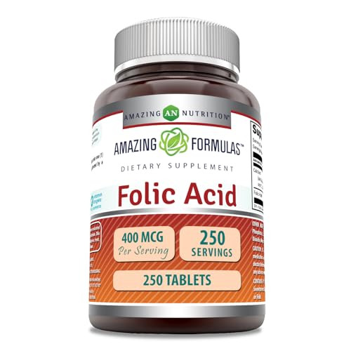 Amazing Formulas Folic Acid (Vitamin B9) 400 mcg