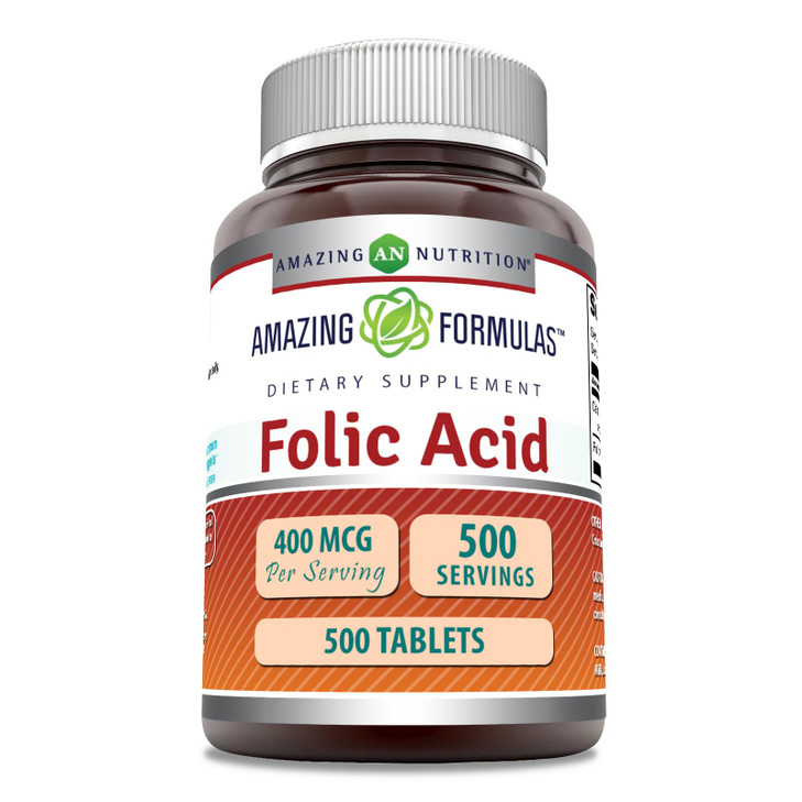 Amazing Formulas Folic Acid (Vitamin B9) 400 mcg