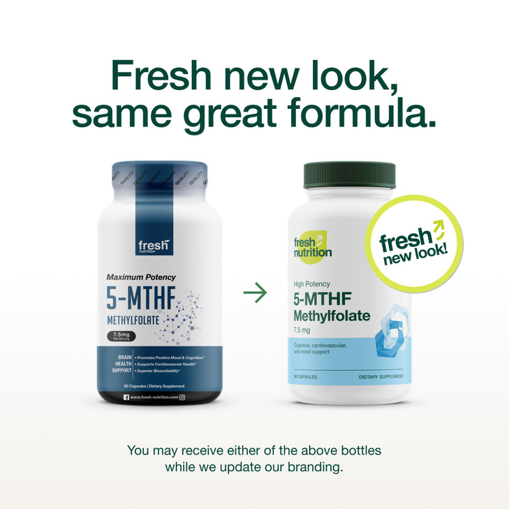 Fresh Nutrition L Methylfolate 7.5mg - Maximum Potency