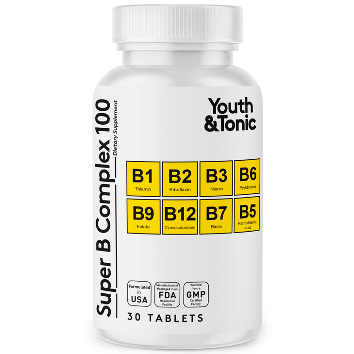 Youth & Tonic Super B Complex B-100 with Choline, Inositol & PABA