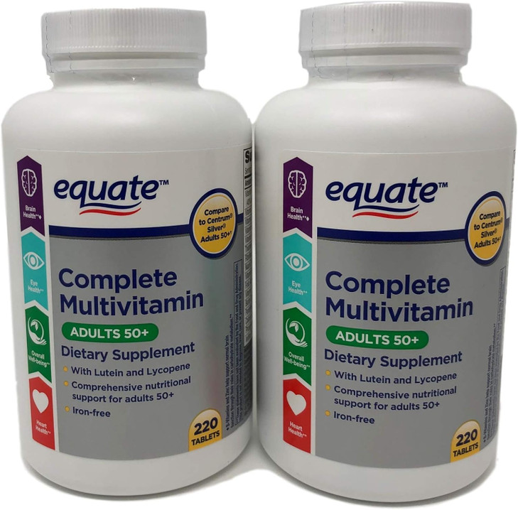 Equate Mature Adult 50+ One Daily Complete Multivitamin Compare to Centrum