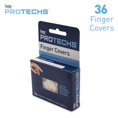 Flents First Aid Finger Cots, Protect Finger During Healing, Cover Cuts & Injuries, Durable & Comfortable Barrier Gloves for Wound Care and Hygiene,