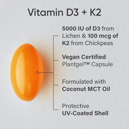 Sports Research Vitamin D3 + K2 w/Coconut Oil