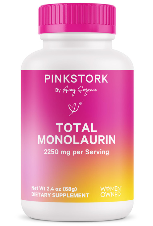 Pink Stork Monolaurin Pellets - Vegan Lauric Acid Immune & Gut Support for Women