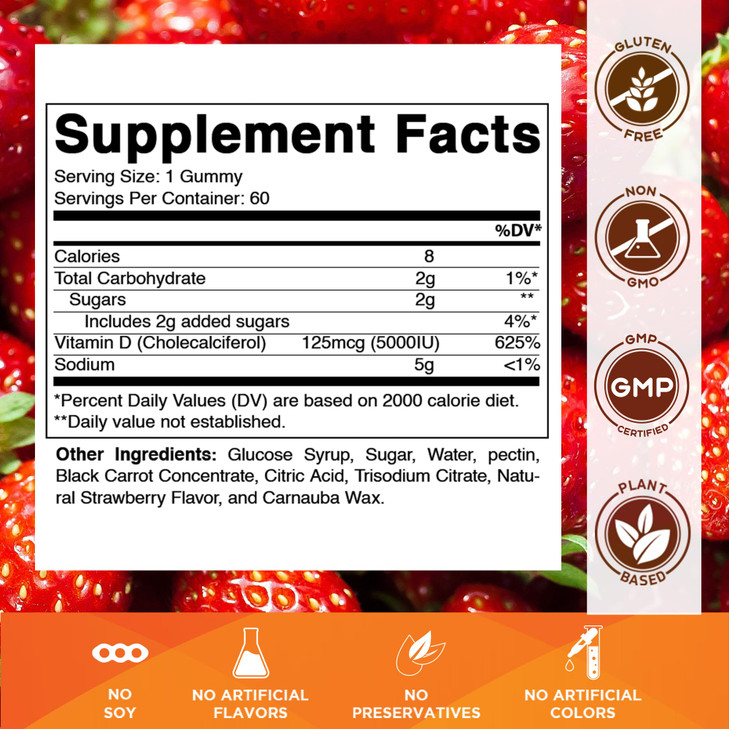 Vitamatic Vitamin D3 Gummies - 5000 IU Per Gummy