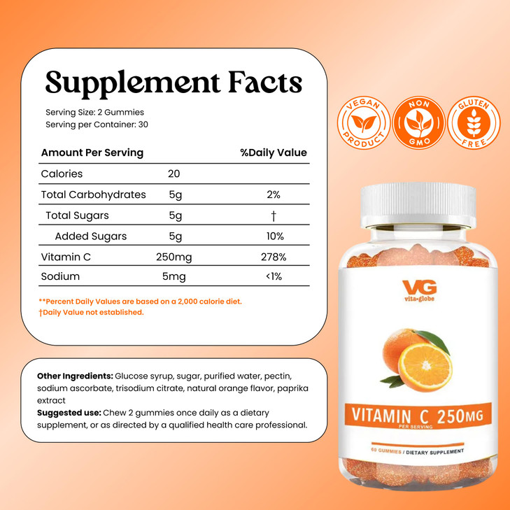 VITA GLOBE Vitamin C 250mg Gummies