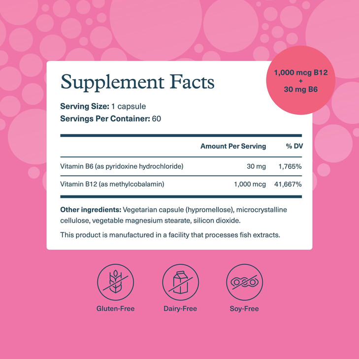 Youtheory B12B6 - Vitamin B12 & B6 - Supports Mood, Nervous System & Metabolism*