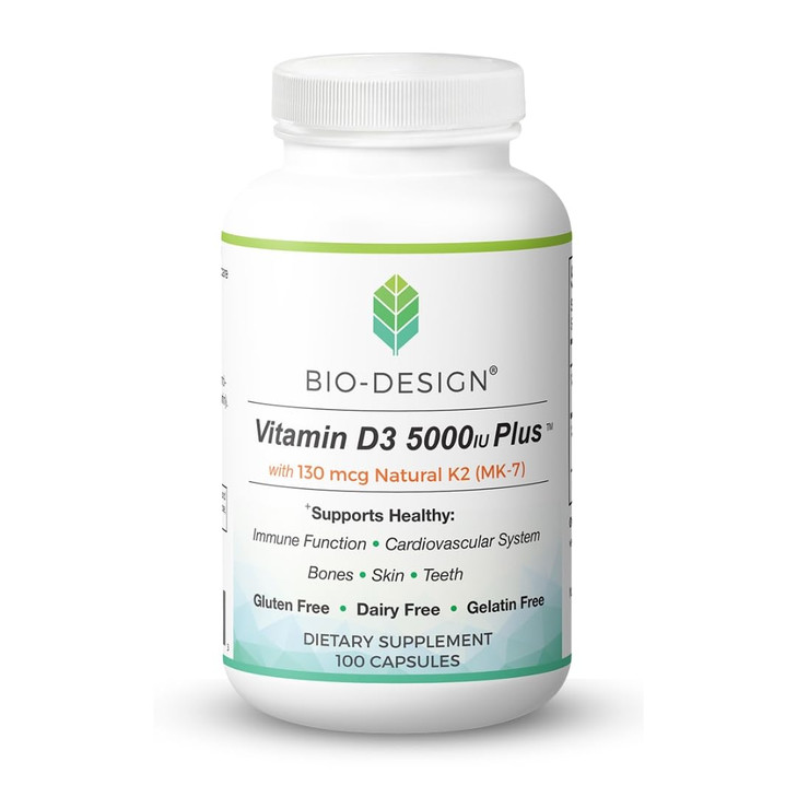 Bio-Design Vitamin D3 5000i Plus 130 mcg Natural K2 (MK-7)
