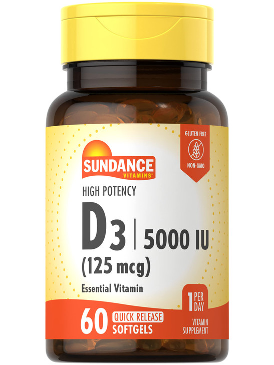 Sundance Vitamin D3 5,000 IU - 60 Quick Release Softgels