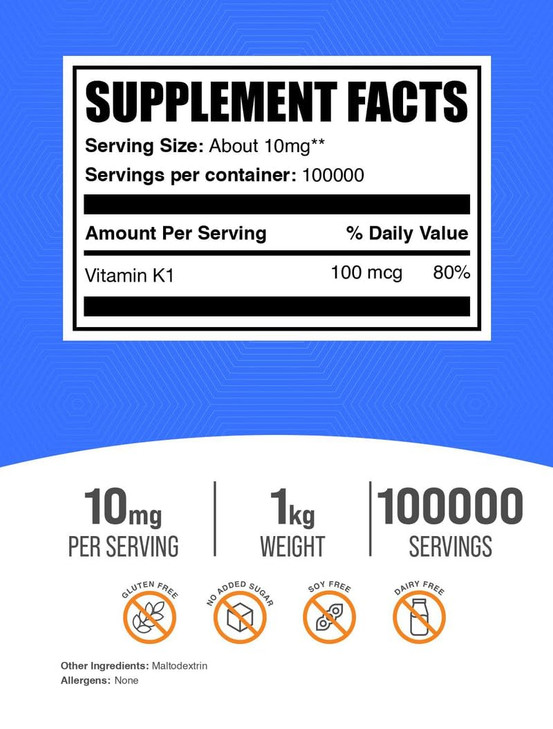 BulkSupplements.com Vitamin K1 Powder