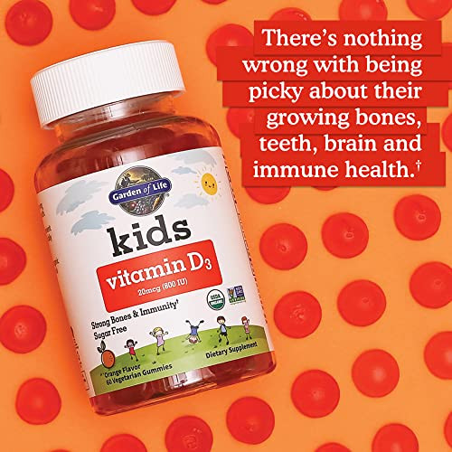 Garden of Life Kids Organic Vitamin D3 Gummies with 800 IU (100% Daily Value)