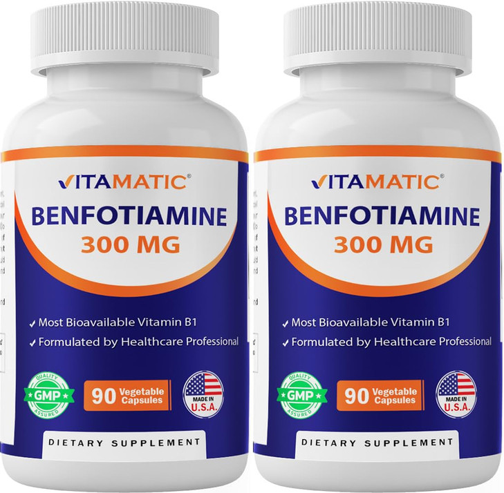 Vitamatic Benfotiamine 300 mg - Fat-Soluble Vitamin B1