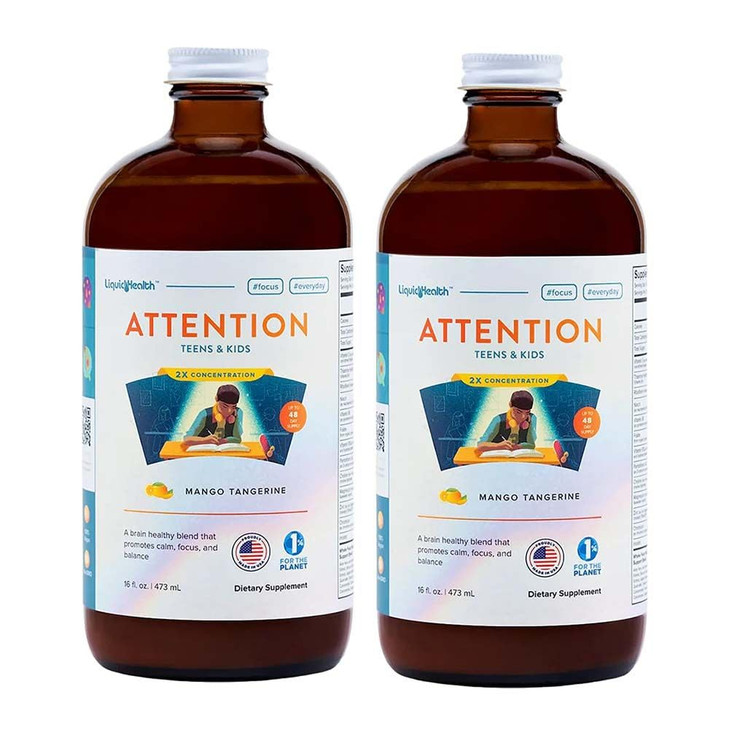 LIQUIDHEALTH Attention, Liquid Multivitamin for Kids & Teens