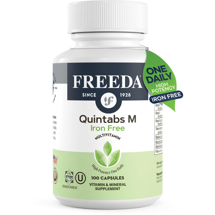 FREEDA One Daily Multivitamin Without Iron - Quintabs-M Iron-Free