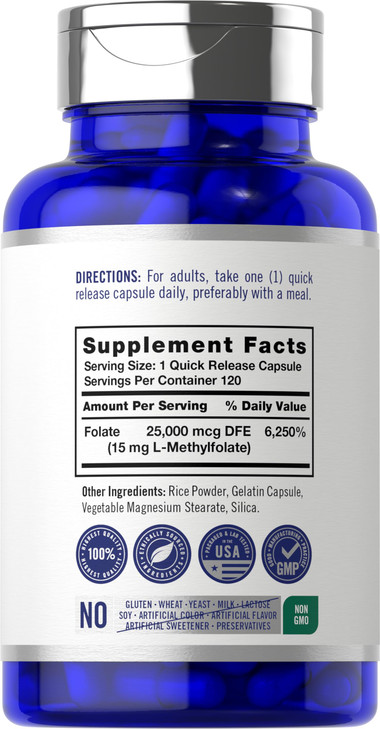 Carlyle L Methylfolate 15mg - 120 Capsules - Value Size