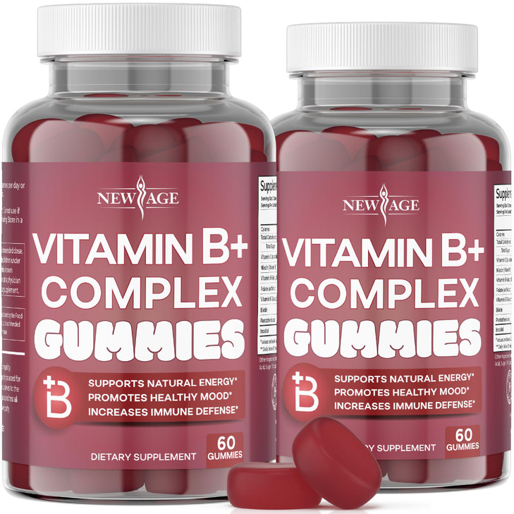 NEW AGE Vitamin B Complex Gummies with Vitamin B3, B6, & B12