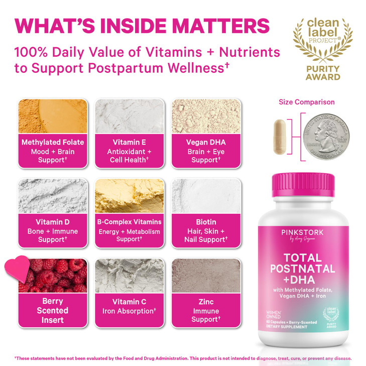 Pink Stork Total Postnatal Vitamins for Women