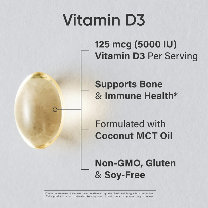Sports Research Vitamin D3 5000 IU with Coconut MCT Oil