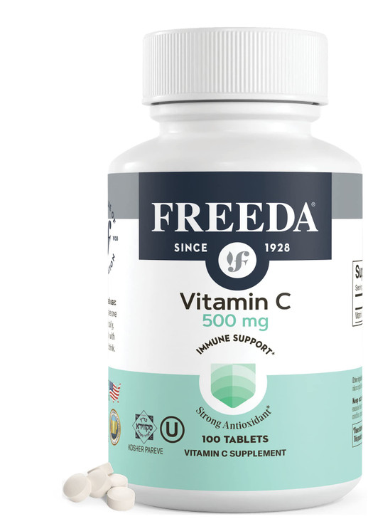 FREEDA Vitamin C - Vegan Vitamin C 500mg - Kosher