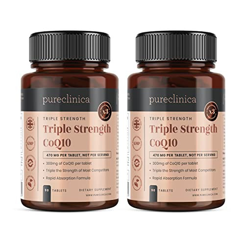 pureclinica Fermented CoQ10 300mg x 180 Tablets (2 Bottles of 90 Tablets)