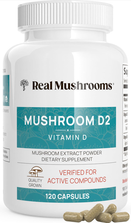 Real Mushrooms Vitamin D2 from Shiitake & Agaricus