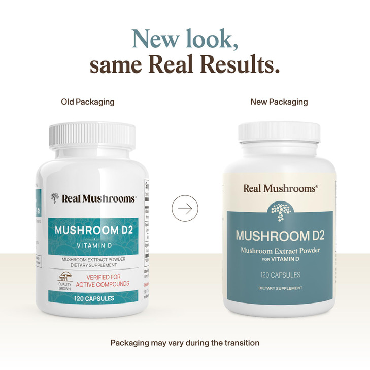 Real Mushrooms Vitamin D2 from Shiitake & Agaricus