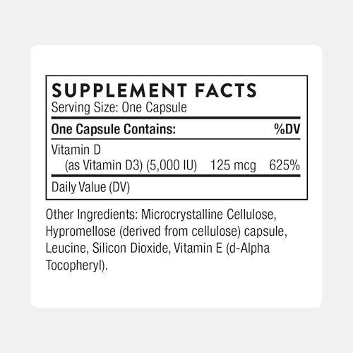 THORNE - Vitamin D-5000 - Vitamin D3 Supplement