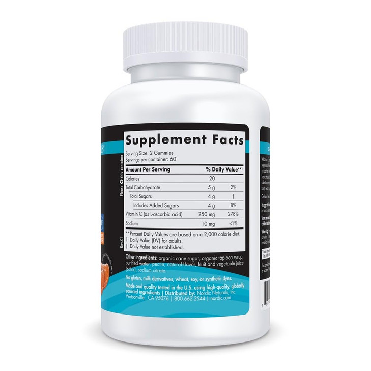 Nordic Naturals Vitamin C Gummies Sport, Tart Tangerine