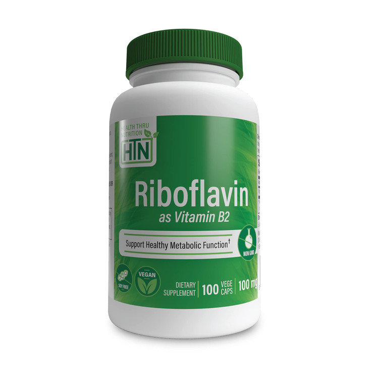 Health Thru Nutrition Riboflavin 100mg Vitamin B2 100 Vegecaps